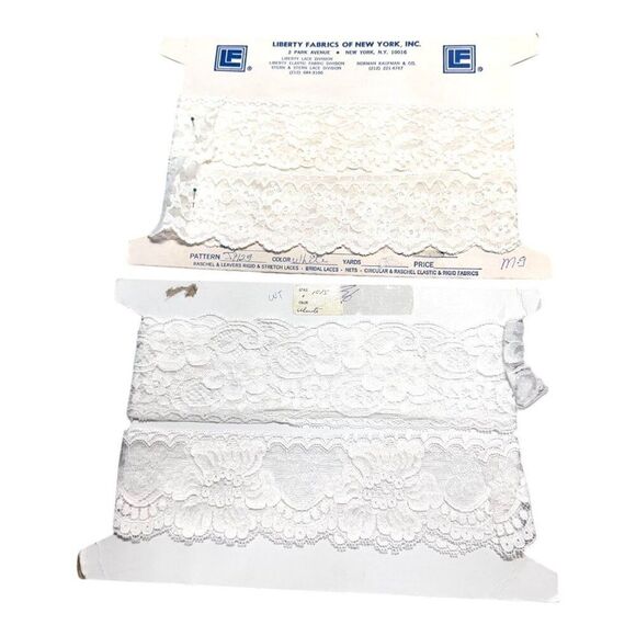 Vintage Large Lot White Floral Lace Trim 2.75 Inches Wide Liberty Fabrics Wide - Picture 1 of 5